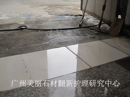 微晶石翻新机直接抛光后效果