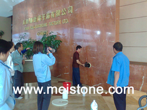 大理石墙壁晶面护理培训2