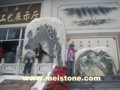 大理石厂门口山水画大理石